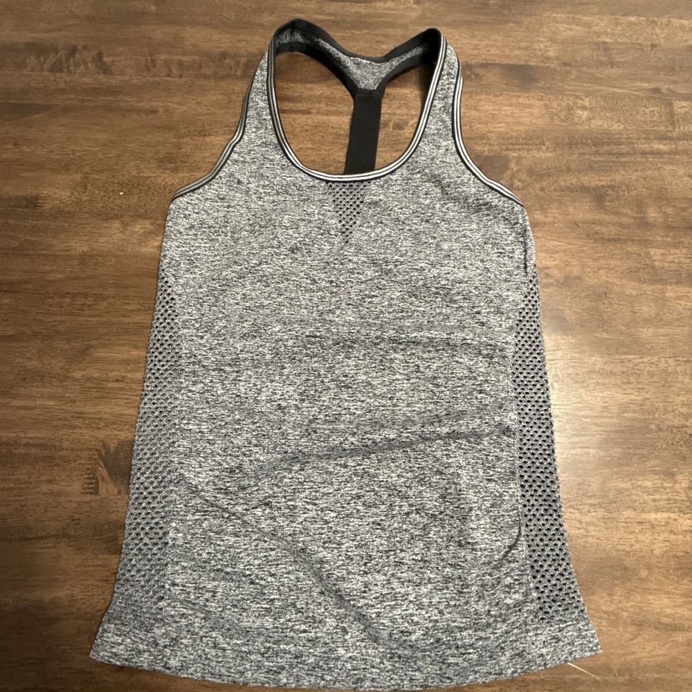 BEBE SPORT‎ BBSP Racerback Black Gray  Mesh Sports Top SIZE S